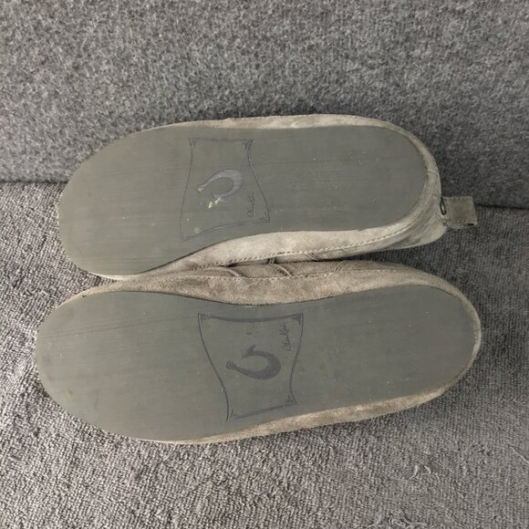 OluKai Ola Hou Shearling Fur Gray Suede Ankle Boot Women’s Size 7 - Picture 8 of 11